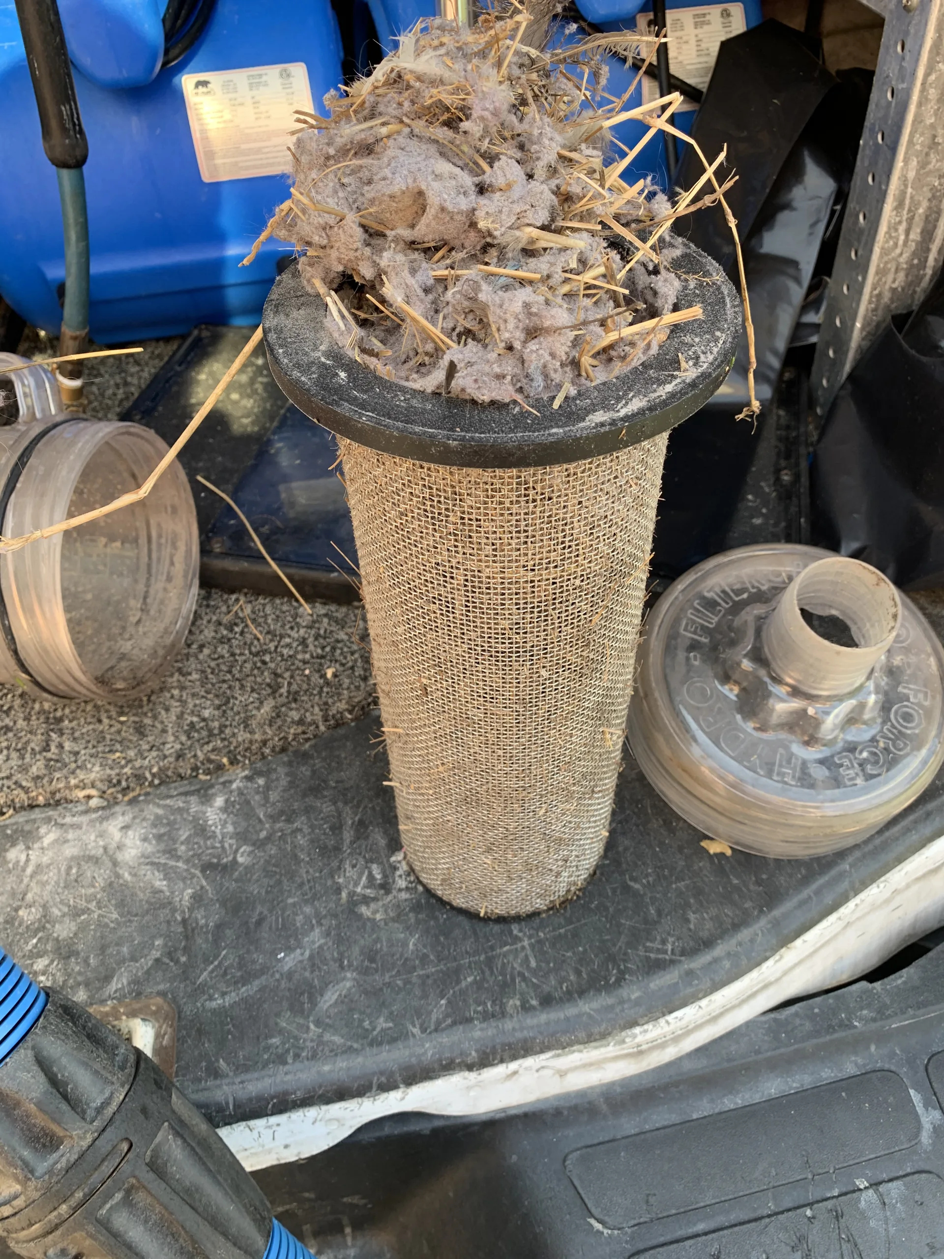 Air duct cleaning debris