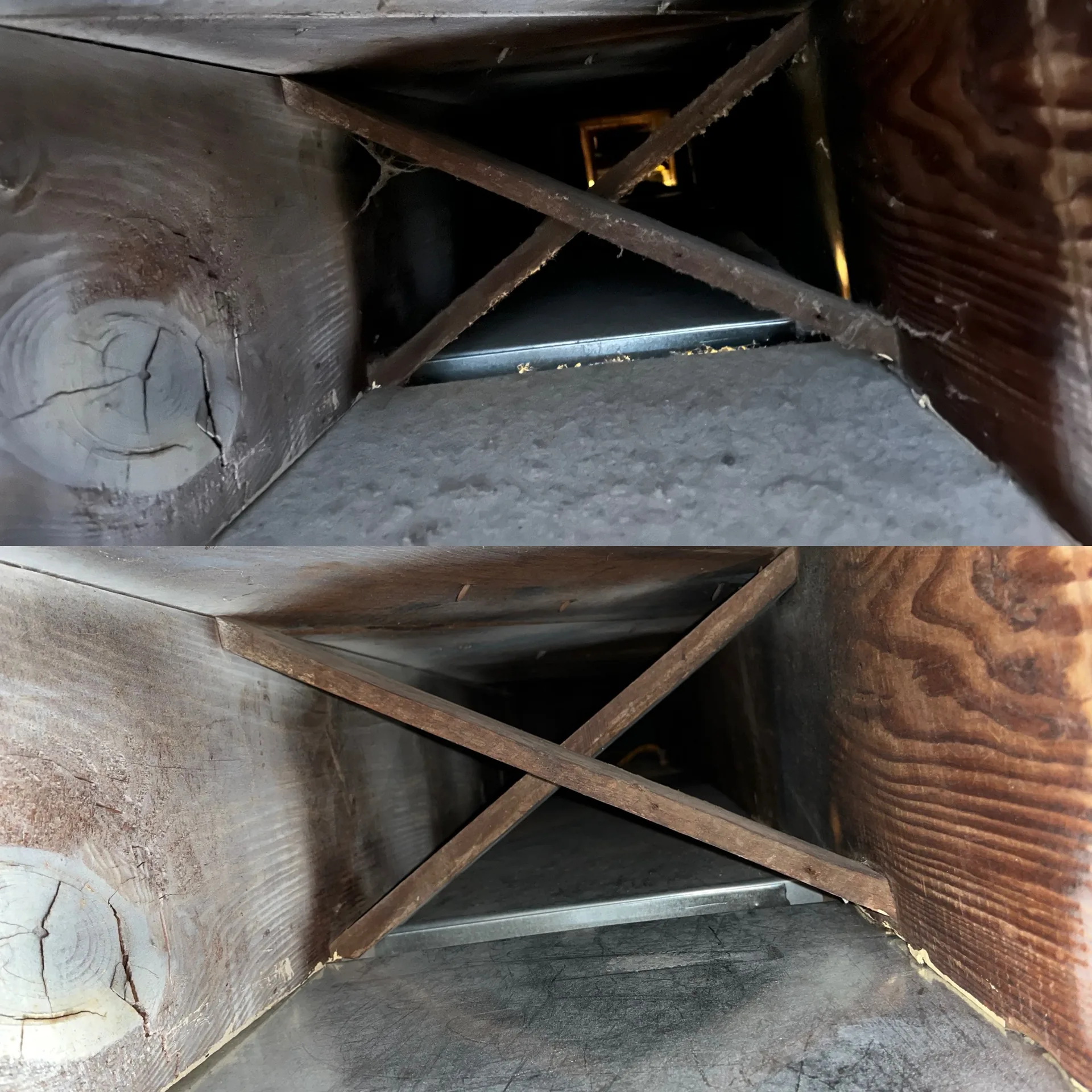 Air duct cleaning — before and after — after