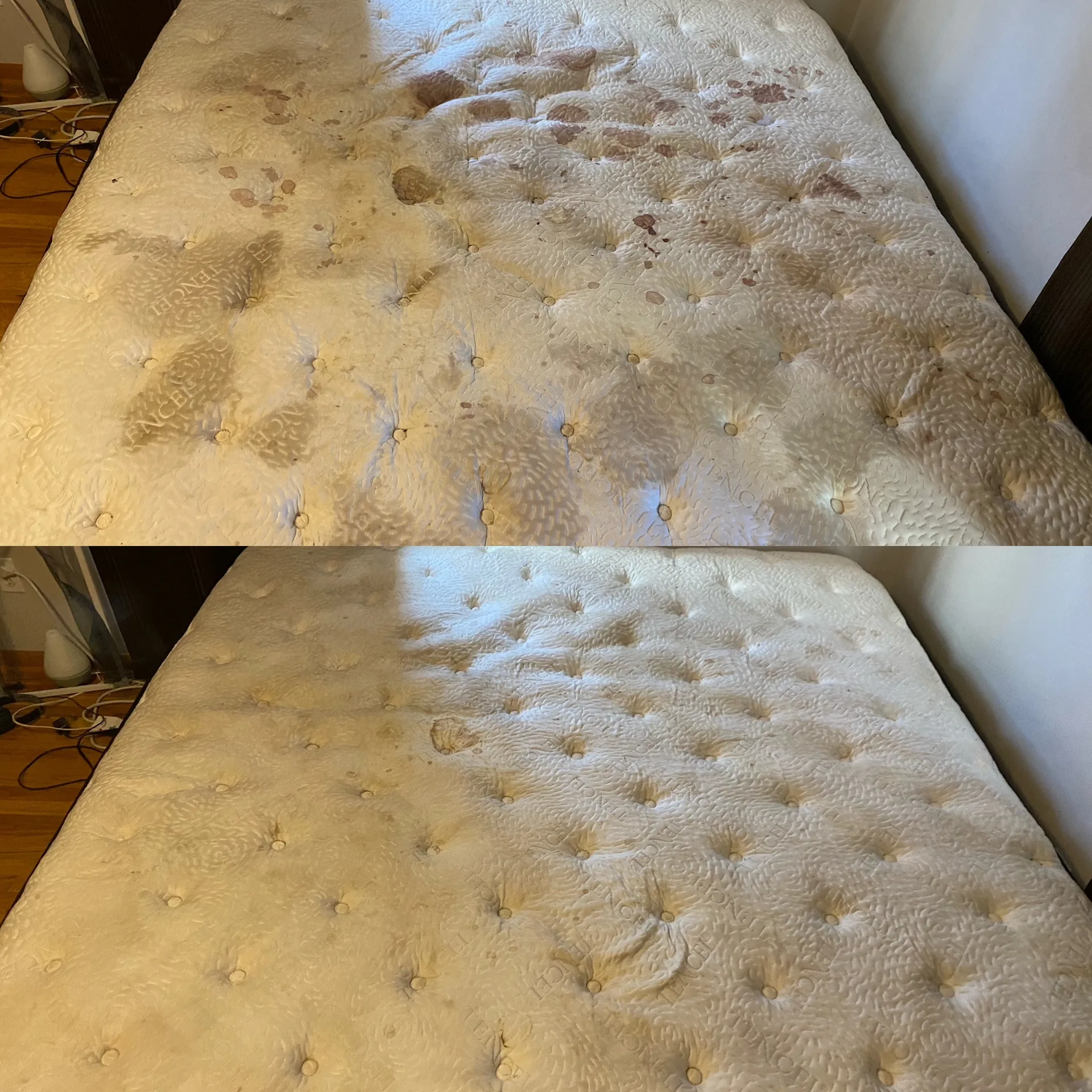 Mattress cleaning — before and after — after