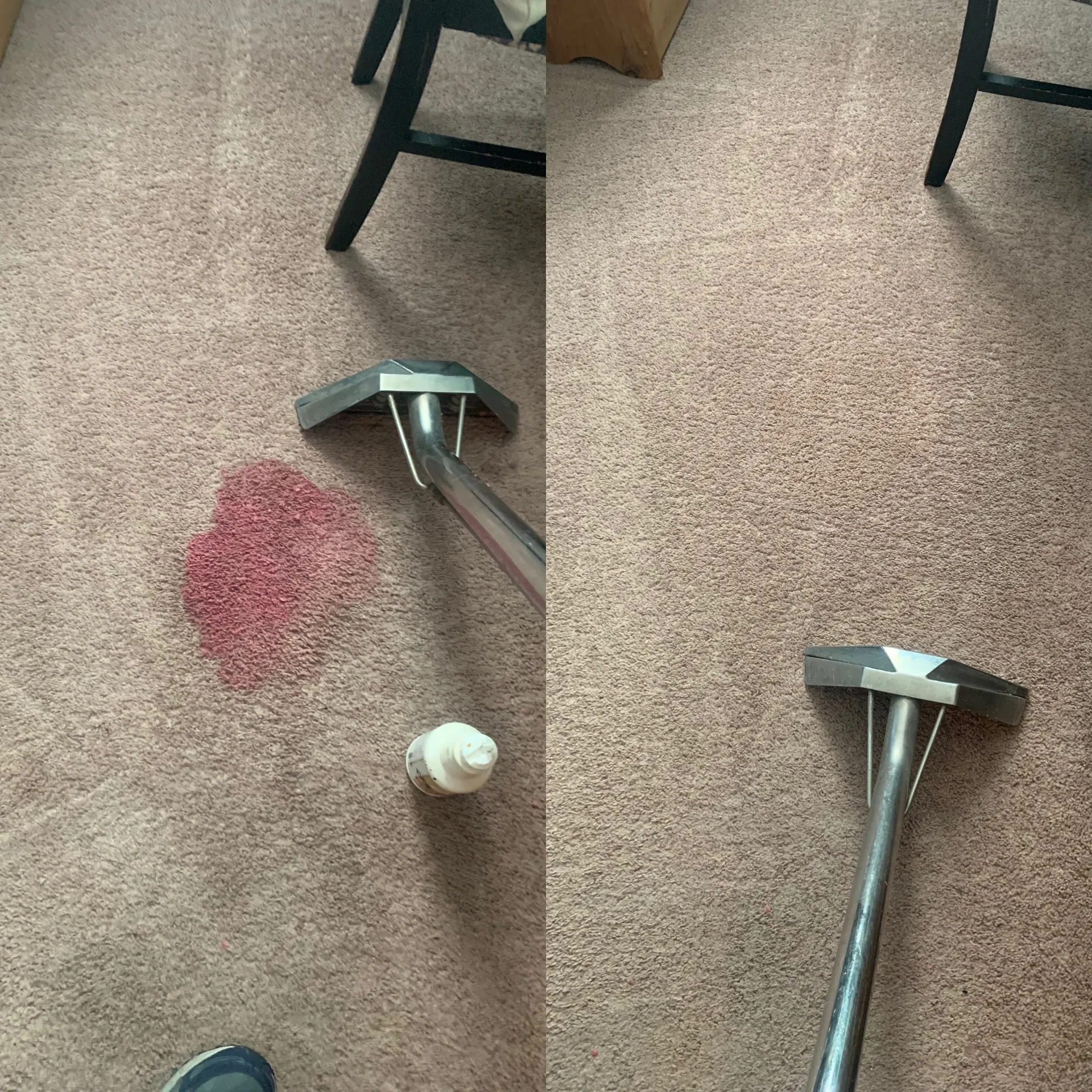 Stain Removal — before and after comparison