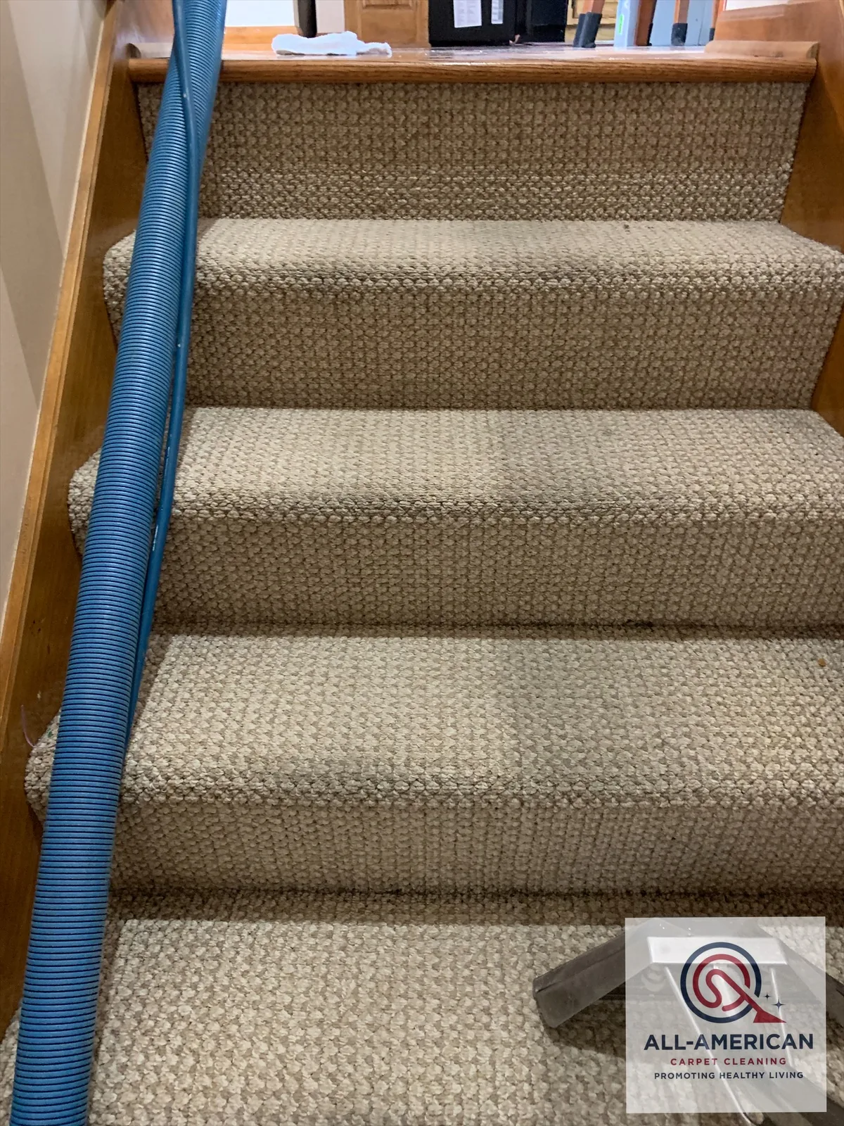 Stair Carpet — before and after comparison