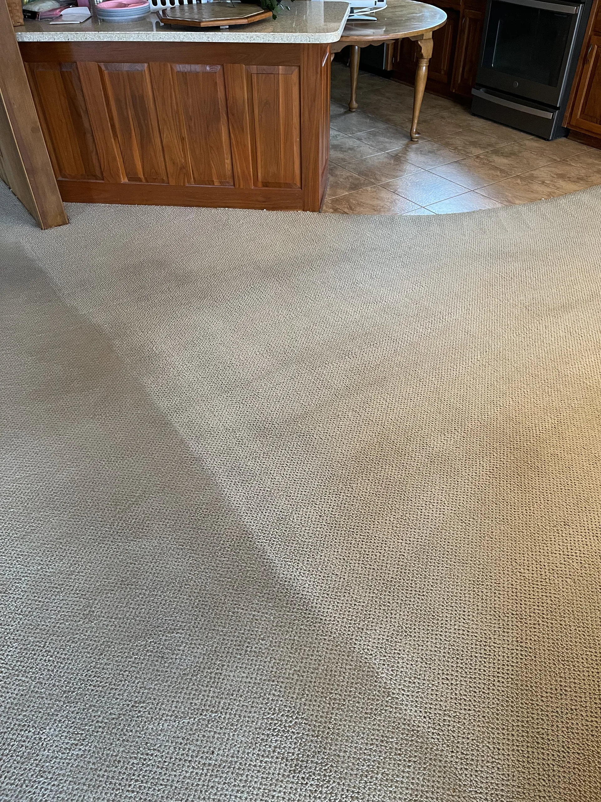 Berber carpet lake room after