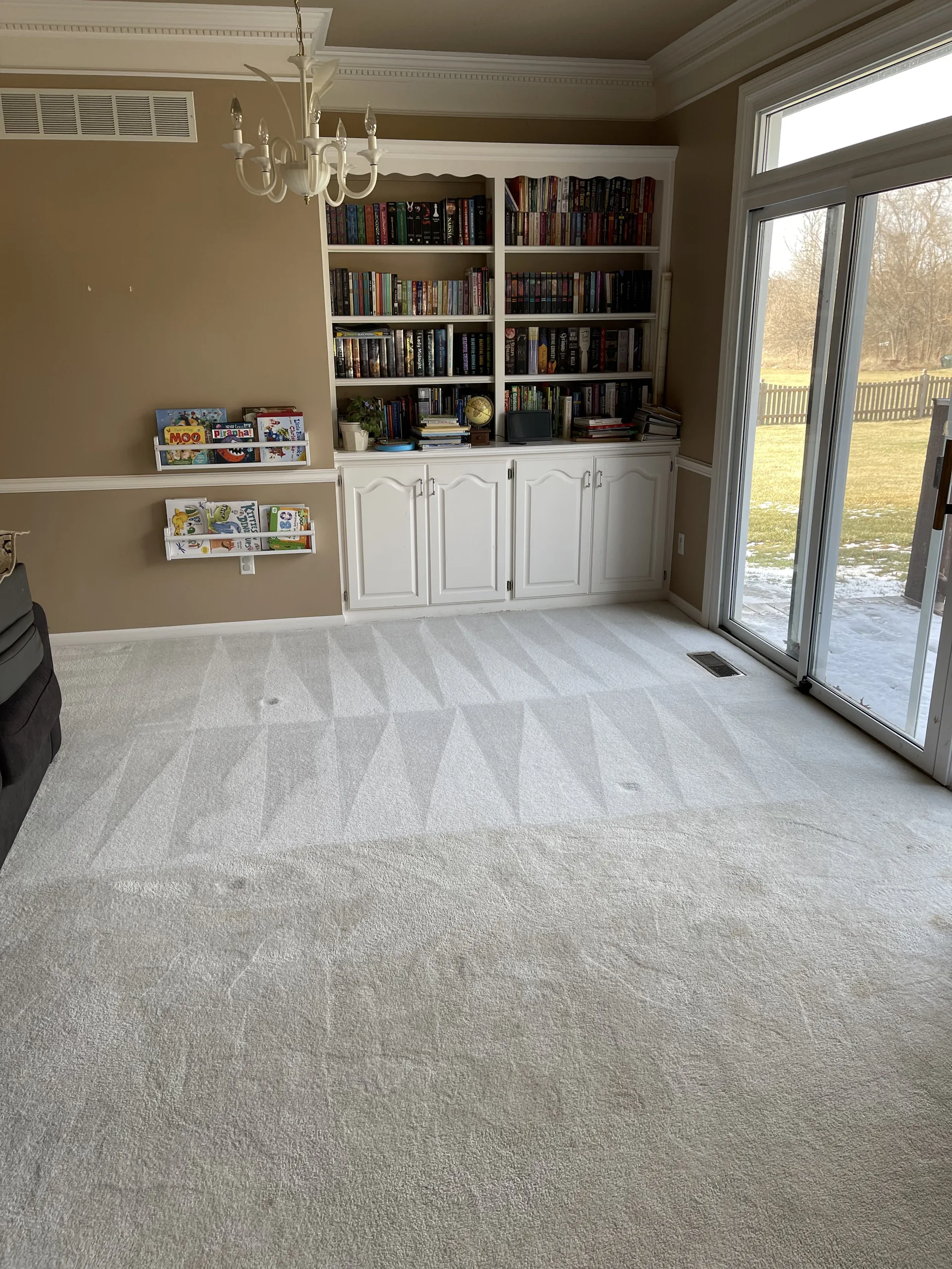 Carpet cleaning library room