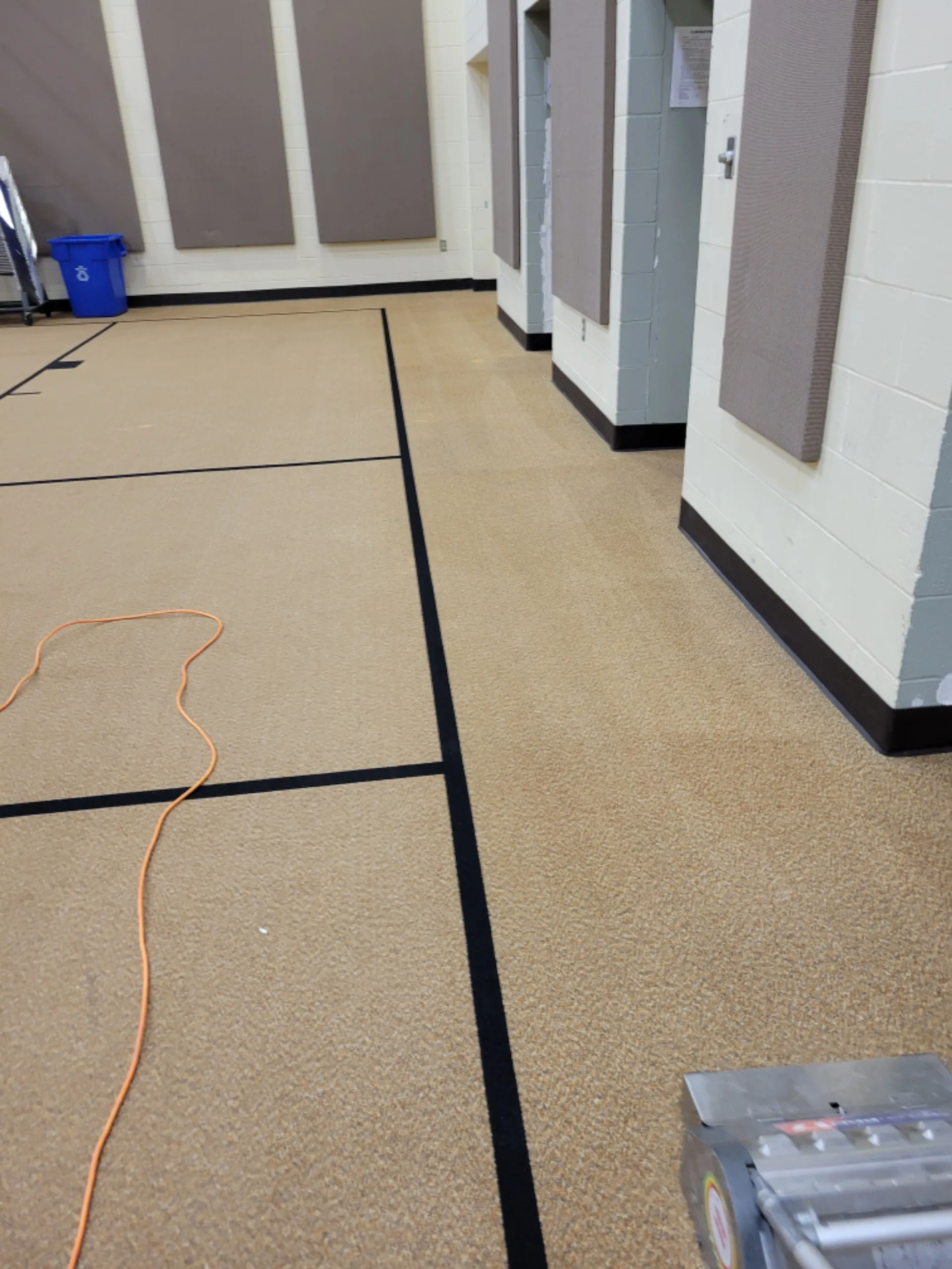 Church gym carpet cleaned cord