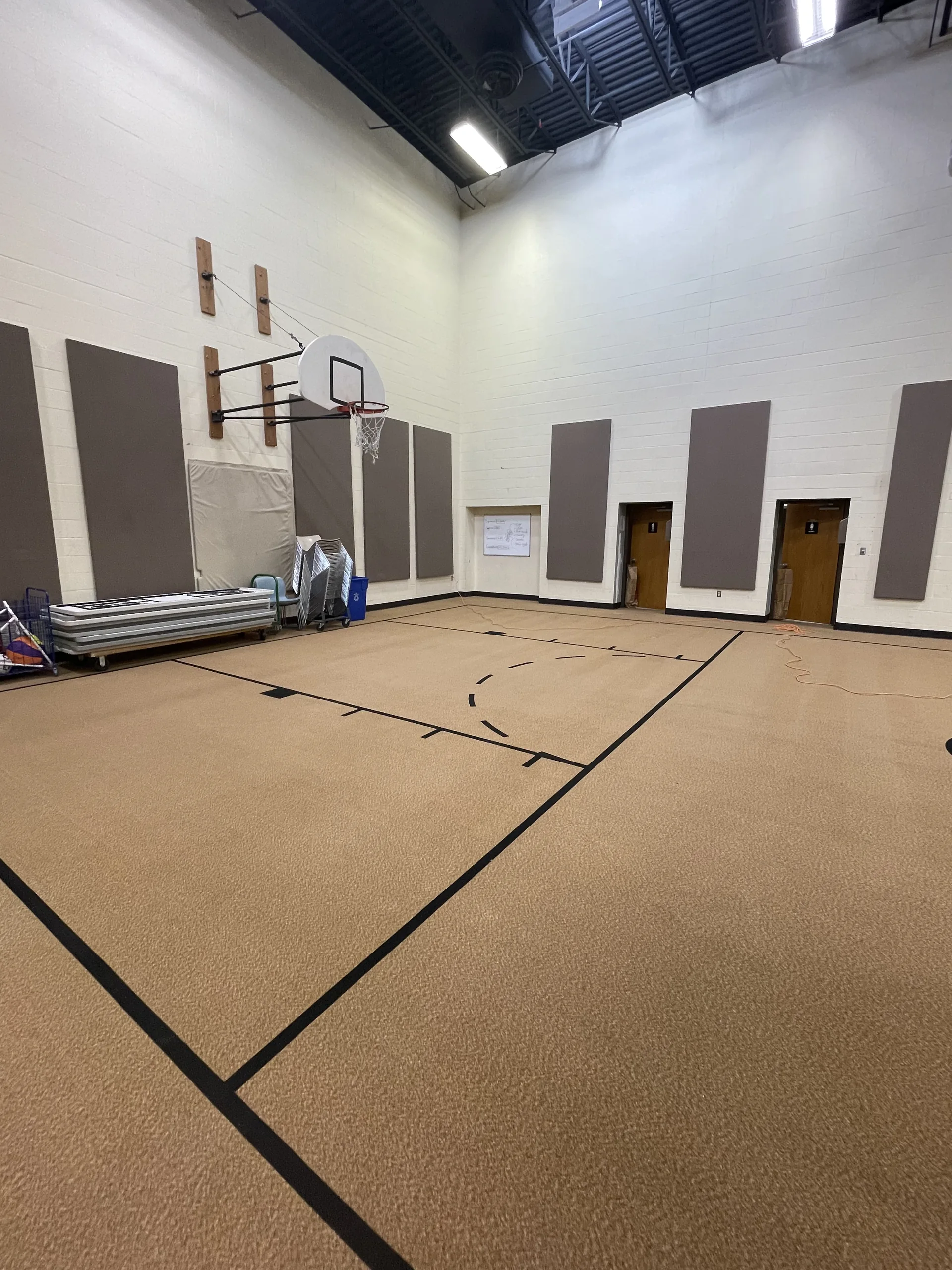 Church gym carpet court wide
